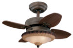 20" Rustic Ceiling Fan w/ Light