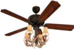 52" Antler Ceiling Fan w/ Light