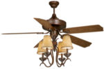 52" Rustic Ceiling Fan w/ Light