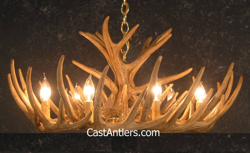 Faux antler chandelier