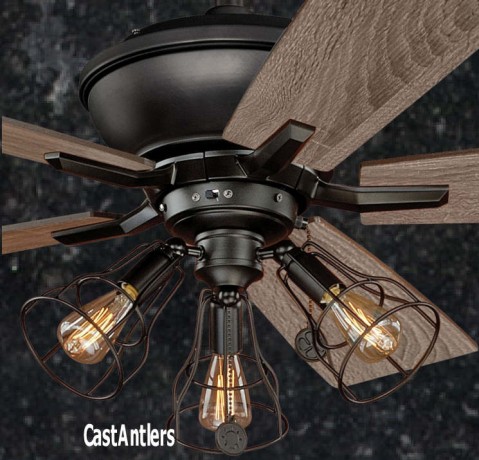 Standard Size Rustic Ceiling Fans, Rustic Farmhouse Ceiling Fans With Lights