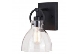 1 Light Contemporary Farmhouse Black Edison Vanity Light/Sconce