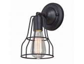 1 Light Edison Bronze Cage Vanity Light/Sconce Adjustable