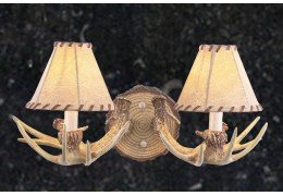 2-Light Cast Antler Wall Light