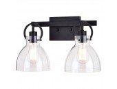 2 Light Farmhouse Black Edison Bathroom Vanity Light/Sconce