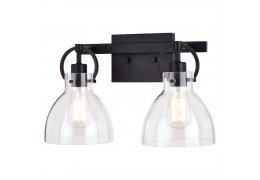 2 Light Farmhouse Black Edison Bathroom Vanity Light/Sconce