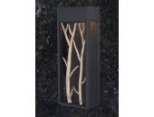 6in W LED Tree Branch Outdoor Porch Wall Light Textured Black