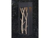 6in W LED Tree Branch Outdoor Porch Wall Light Textured Black