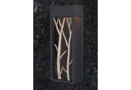 6in W LED Tree Branch Outdoor Porch Wall Light Textured Black