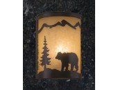 Bear 1-Light Rustic Wall Sconce