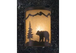 Bear 1-Light Rustic Wall Sconce