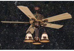 Creek Cabin Ceiling 52 inch Fan w/ Light Kit (Multiple Scene Options)