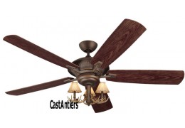 Cyclone 3 Light Antler 60 inch Indoor/Outdoor Ceiling Fan