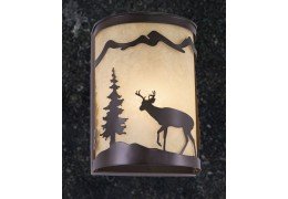 Deer 1-Light Rustic Wall Sconce