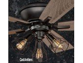 Edison Rustic 52 inch Ceiling Fan w/ Industrial Cage Light