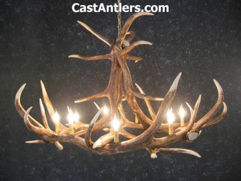 Elk 6 Cast Antler Chandelier