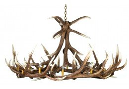 Elk 9 Cast Antler Chandelier