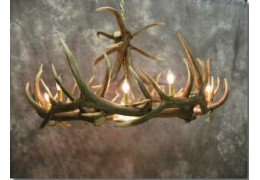 Elk 9 Cast Antler Chandelier w/ Downlight