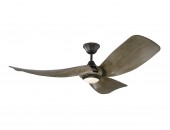 Mid Century Modern 56 inch Outdoor/Indoor Ceiling Fan Aged Pewter