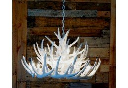 **Pure White** Whitetail 21 Cast Cascade Antler Chandelier