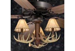 Rustic Ceiling Fan - 52 inch 3-Light Antler Indoor Farmhouse Cabin
