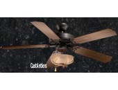 Rustic Ceiling Fan 52 inch w/ Antler Bowl Light Kit