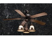 Rustic Ceiling Fan - 52 inch Wilderness w/ Light Kit (Multiple Scene Options)