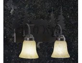 Rustic Deer 2-Light Bathroom Vanity Light