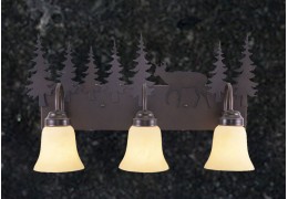 Rustic Deer 3-Light Bathroom Vanity Light