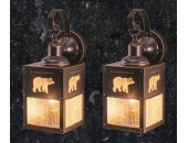 Rustic Outdoor Lantern Porch 5in Wall Light(Bear)-price is per pair