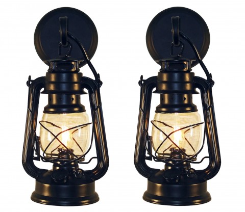 Small Black Lantern Wall Sconce (price is for 2 sconces)