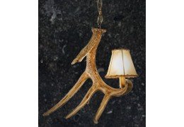 Whitetail Deer 1 Antler Pendant w/ Shade