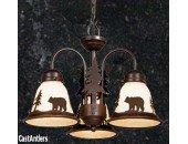 Yukon Burnished Bronze Three-Light Chandelier