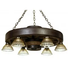Wagon Wheel Chandeliers