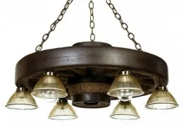 Wagon Wheel Chandeliers