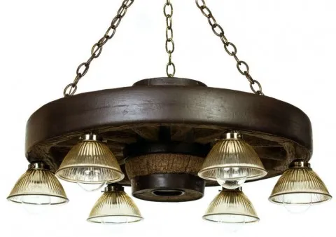 Wagon Wheel Chandeliers