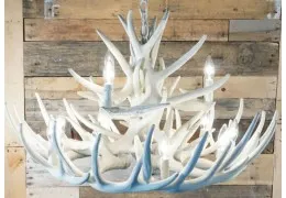 Pure White Antler Chandeliers