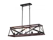 5-Light 36" Linear Rustic Farmhouse Chandelier