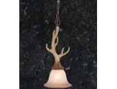 1-Light Cast Antler Pendant