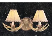 2-Light Cast Antler Wall Light