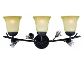 3-Light Cabin Wilderness Nature Wall Light