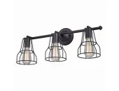 3 Light Edison Bronze Cage Bathroom Vanity Light/Sconce Adjustable