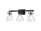 3 Light Farmhouse Black Edison Bathroom Vanity Light/Sconce