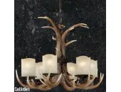 6-Light Lodge Cast Antler Chandelier