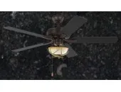 Rustic Ceiling Fan 52 inch w/ Antler Bowl Light Kit