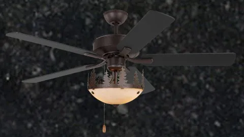 Rustic Ceiling Fan 52 inch w/ Yukon Light Kit