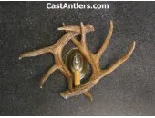 Cast Whitetail 2 Antler Wall Sconces (price is for 2 sconces)