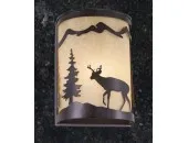 Deer 1-Light Rustic Wall Sconce