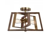 Edison Chestnut 2 Light Semi Flush Ceiling Light