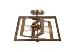 Edison Chestnut 2 Light Semi Flush Ceiling Light Edison Chestnut 2 Light Semi Flush Ceiling Light